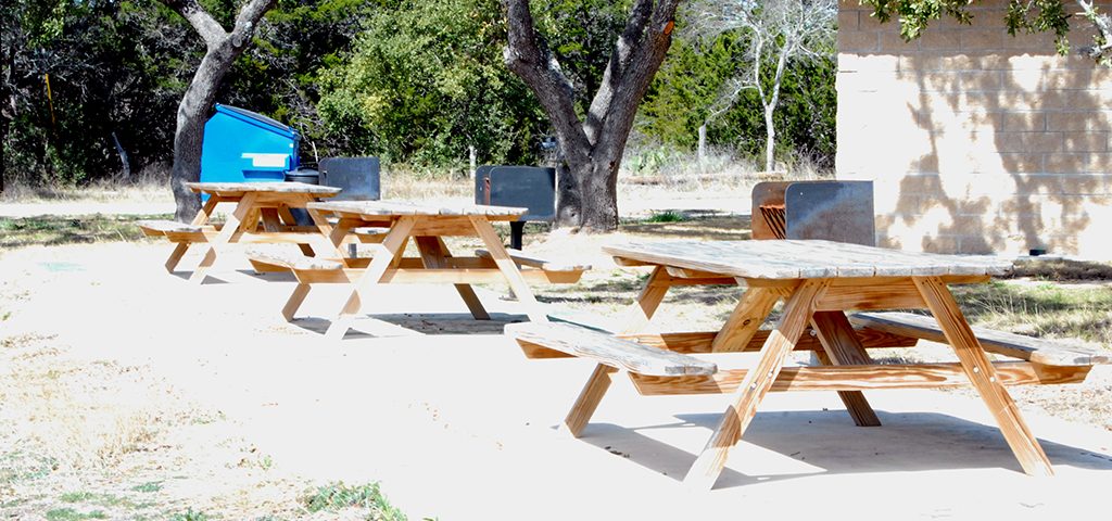 Our RV Park in the beautiful Texas Hill Country town of Pipe Creek, TX, just 45 minutes from San Antonio offers a spacious green area with picnic tables and BBQ grills.